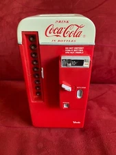 Coca Cola Enesco 1990s Hard Plastic Vendo Vending Machine Coin Bank