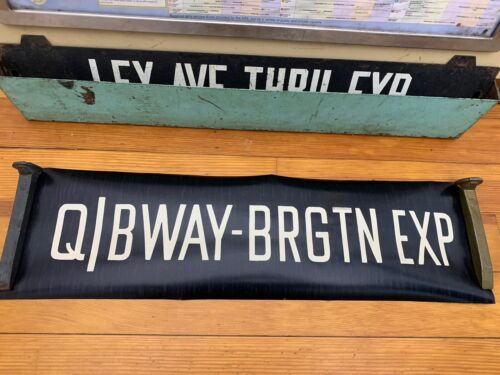NY NYC SUBWAY ROLL SIGN Q BROADWAY BRIGHTON EXPRESS MANHATTAN BRIDGE SECOND AVE - Picture 2 of 6
