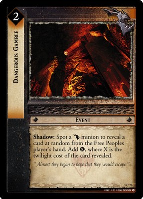 LOTR: Dangerous Gamble - Foil [Moderately Played] Realms of the Elf-Lords (Foil)