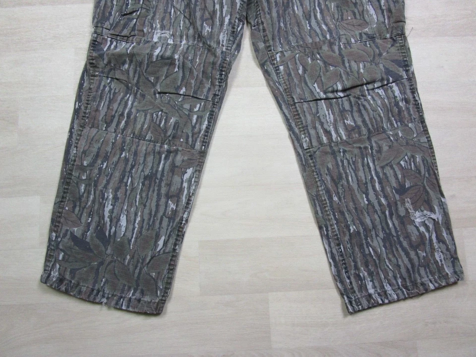 Vintage Y2k Camo Camouflage Pants 38x29.5 Realtree Mossy Oak Hunting Double Knee - Image 3 of 4