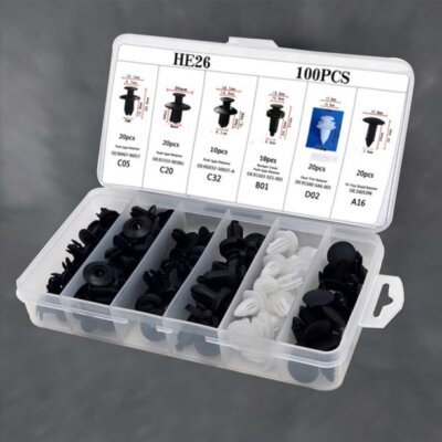 100pcs Bumper Fender Liner Push Retainer Clips – Universal Fit For Toyota & More