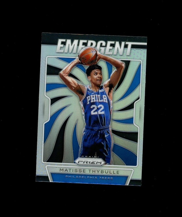 2019-20 Prizm Emergent SILVER REFRACTOR SP ROOKIE MATISSE THYBULLE RC! Sixers