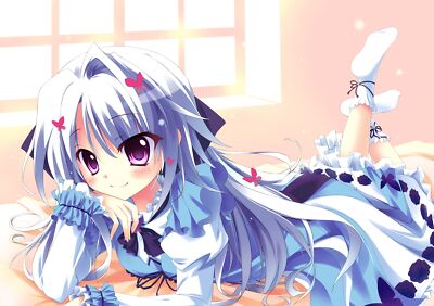 Anime koi ga saku koro sakura doki blue hair blush  Custom Playmat Mat Pad
