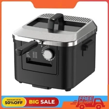 Mainstays 4L Deep Fryer, Stainless Steel Lid, Electric, New Model MS8400778514-2