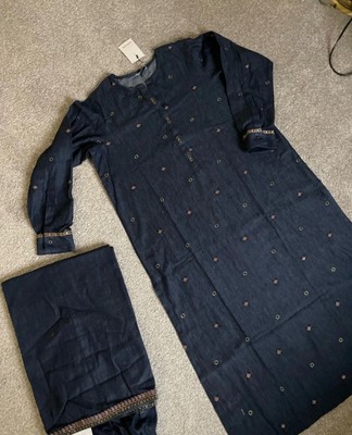 Sapphire Pakistan Style Small Denim Outfit 2 Teilig Bestickt Neu