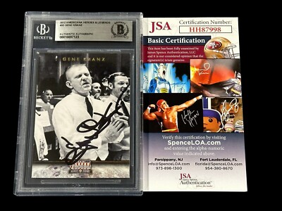 Eugene Gene Kranz NASA Apollo 13 Signed Autograph Photo Card JSA BAS Beckett