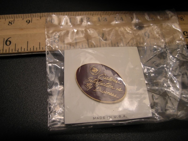 Cadillac Customer Satisfaction is my business lapel pin sealed original USA GM 