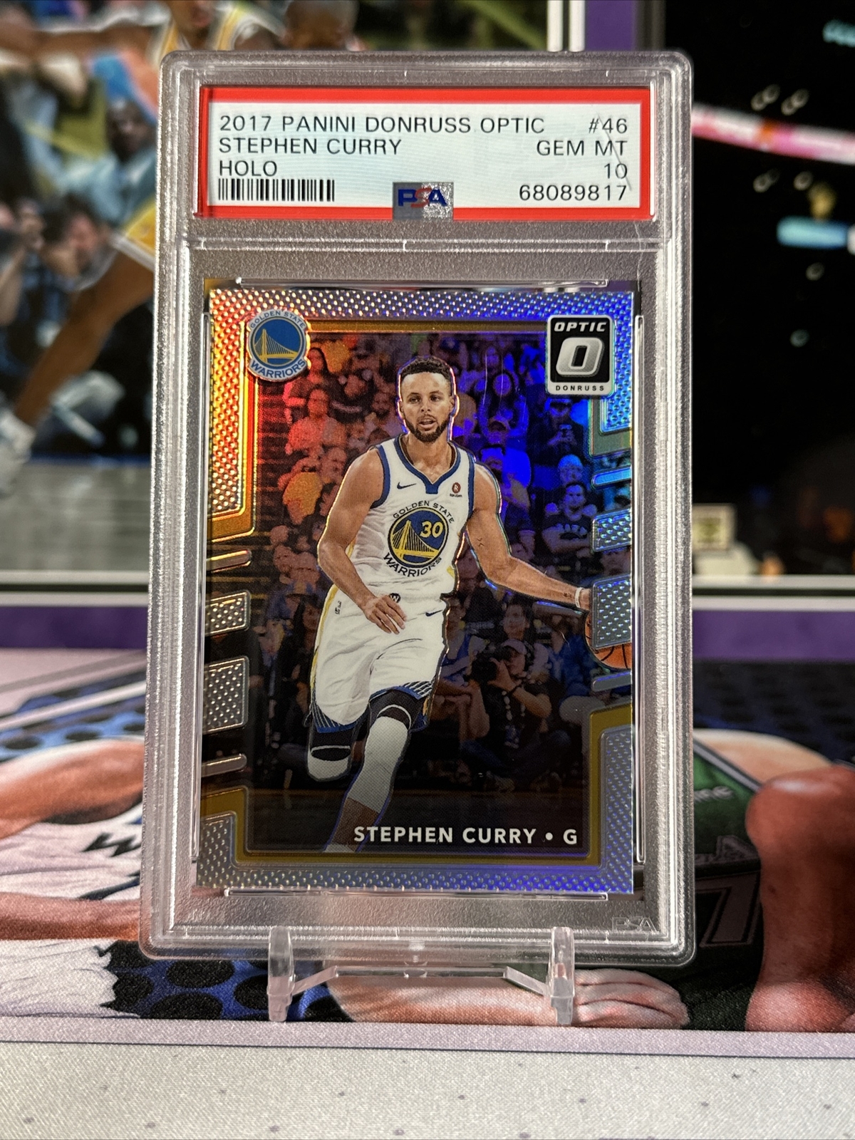 2017 Panini Donruss Optic Stephen Curry Fast Break Holo #46 PSA 10 Gem Mint