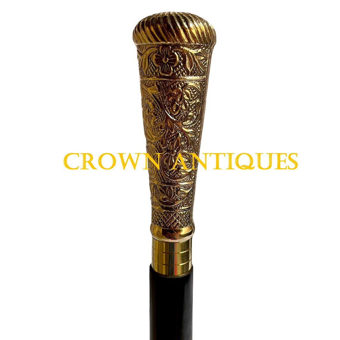 Solid Carved Derby Designer Handle Victorian Spri… - image 2