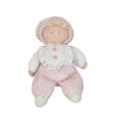 10" VINTAGE EDEN BABY BLONDE PINK PAJAMAS W/ BIB STUFFED ANIMAL PLUSH TOY