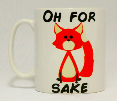 Oh For Fox Sake Tasse personalisiert lustig Büro Arbeit schwören unhöflich Tier Geschenk