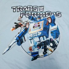 Transformers Soundwave T-Shirt Men’s Baby Blue Decepticon Radio New Small