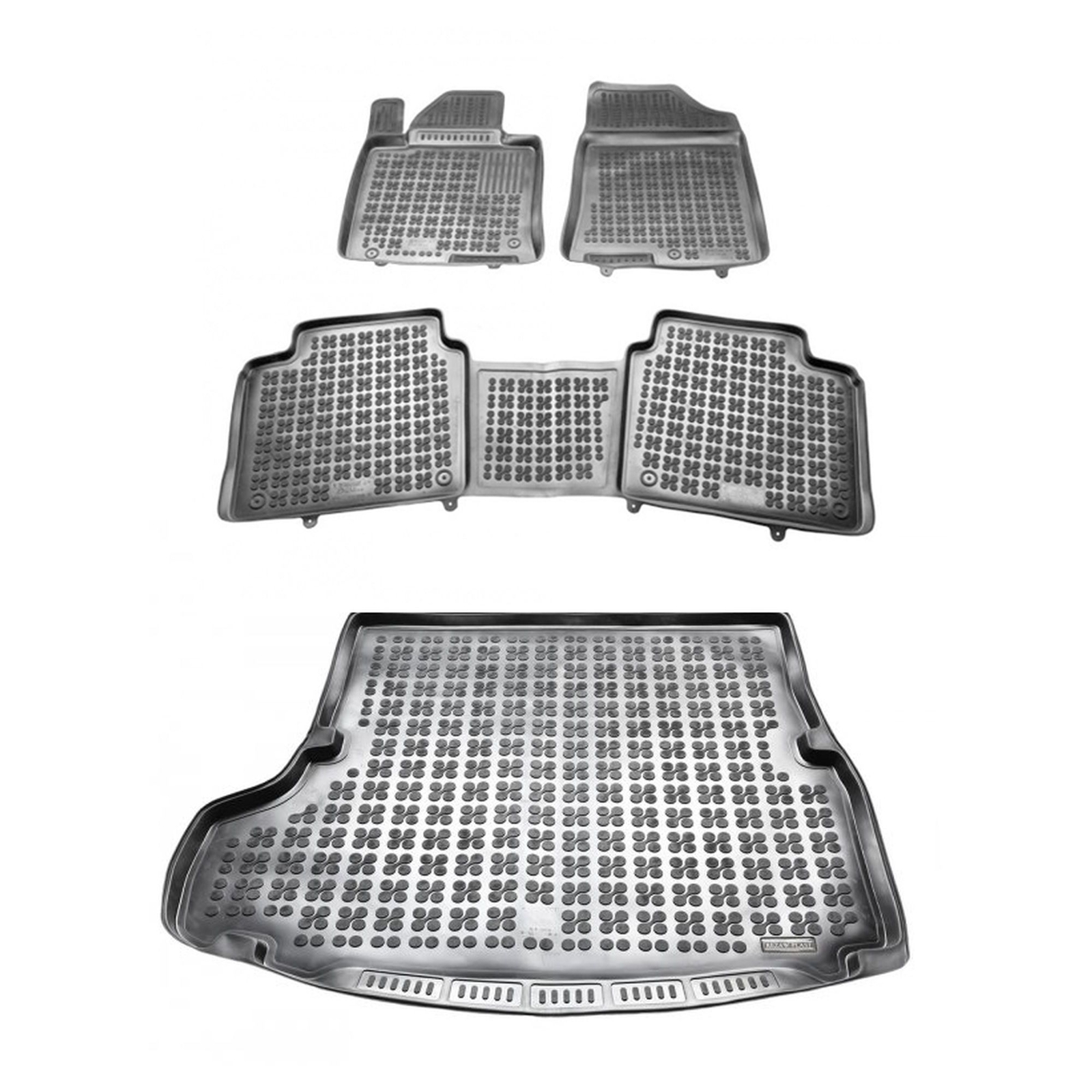 Tapis de sol pour Kia Optima IV Kombi dès 2016 sur mesure en moquette noire