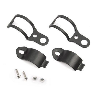 Black Universal Indicator Fork Bracket Clamp 2 pcs//pair Motorbike Turn Signal Mount Bracket 30-45mm Metal Fork Relocation Clamps Brackets