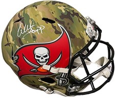 Warren Sapp signed Tampa Bay Buccaneers Speed Full Size Camo NFL Helmet-Schwartz
