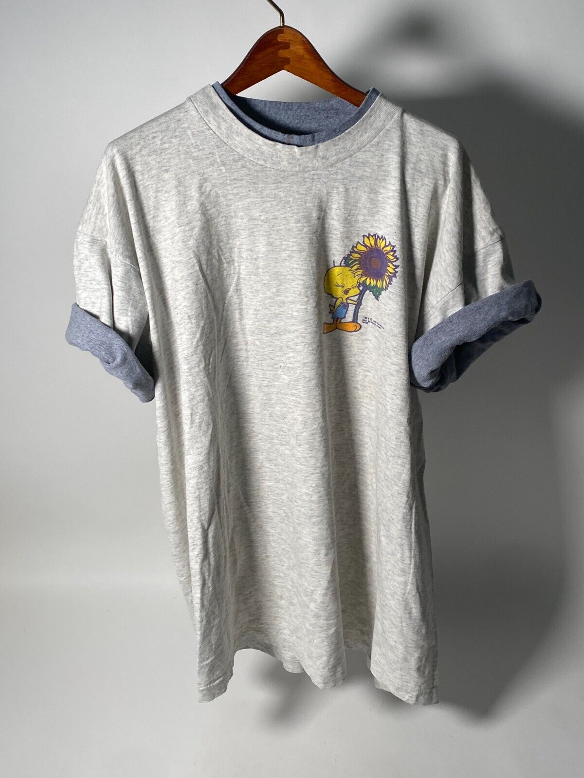 Vintage 1990s Looney Tunes Natural Tweety T-shirt… - image 13