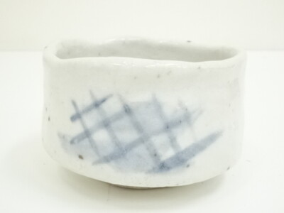 7003886: JAPANESE TEA CEREMONY / SHINO TEA BOWL CHAWAN / ARTISAN