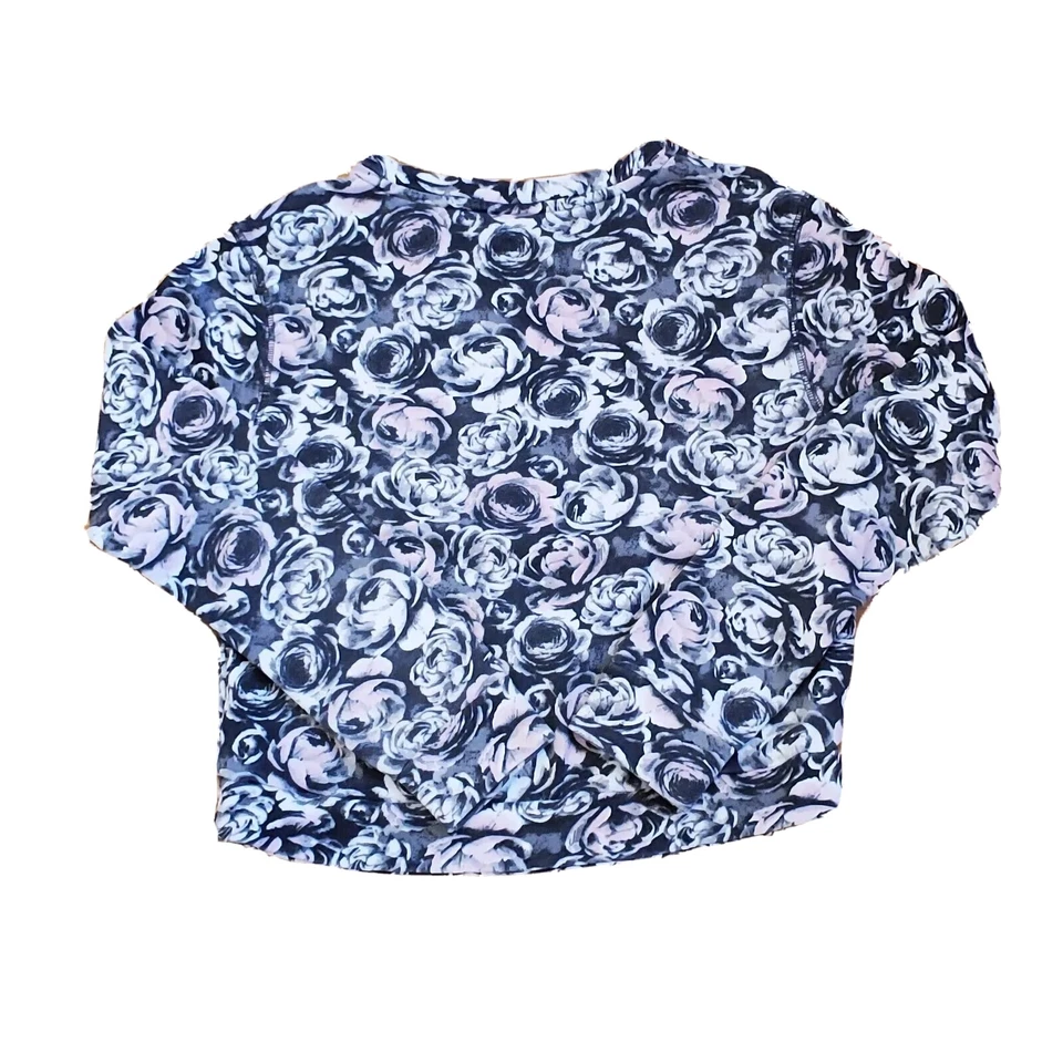 Top Abercrombie Niños Niñas Talla Grande Mangas Largas Floral Rosas Algodón Poli En muy buen estado Foto 3 de 4