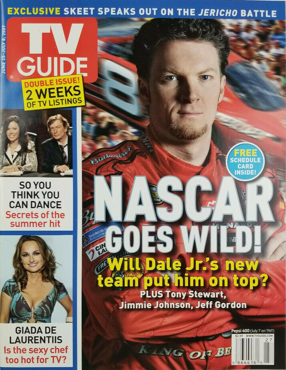 TV Guide Magazine - June 25-July 8 , 2007 - Nascar - Dale