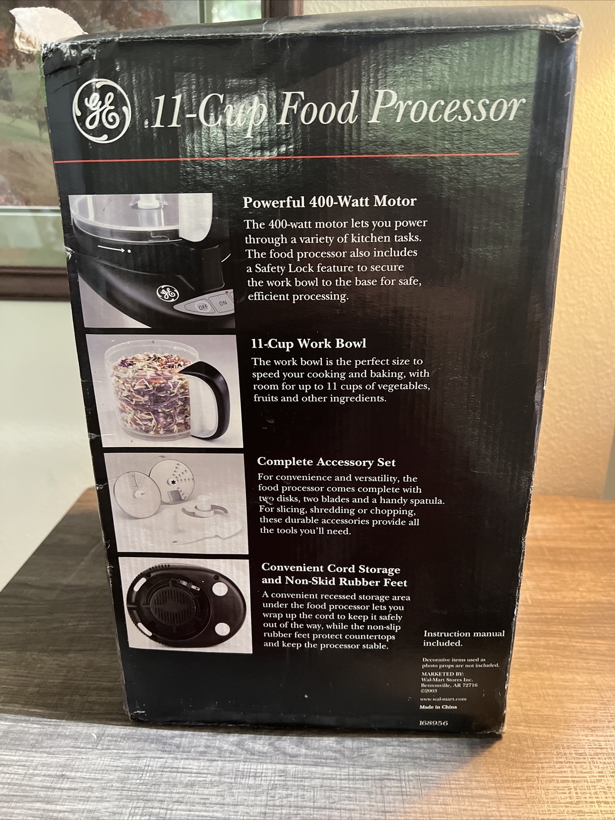 GE General Electric 11 Cup Food Processor Model 168956 Complete in Box Tested