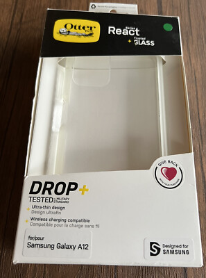 Original OtterBox Galaxy A12 React Case Hülle + Displayschutz Klar Otter