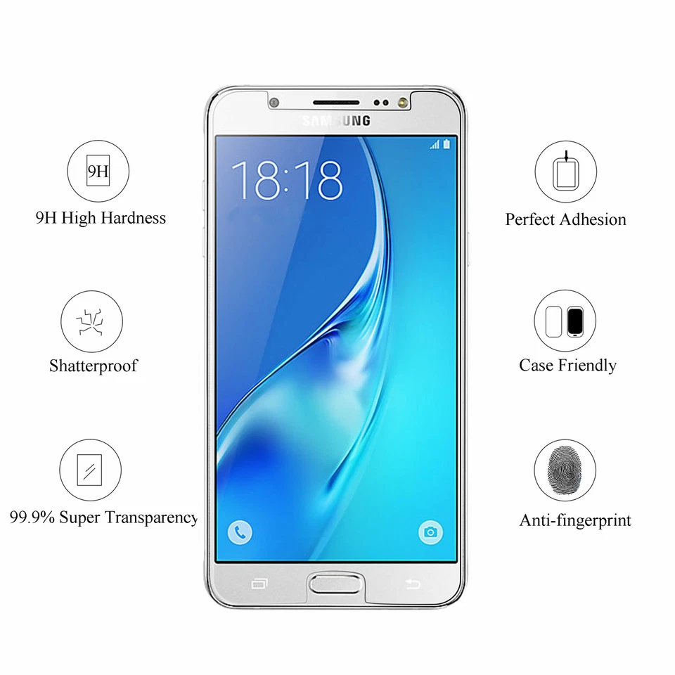 Paquete de 2 protectores de vidrio templado de cubierta completa para Galaxy S8 S9 S10 Plus Note 10 9 8 Foto 2 de 4