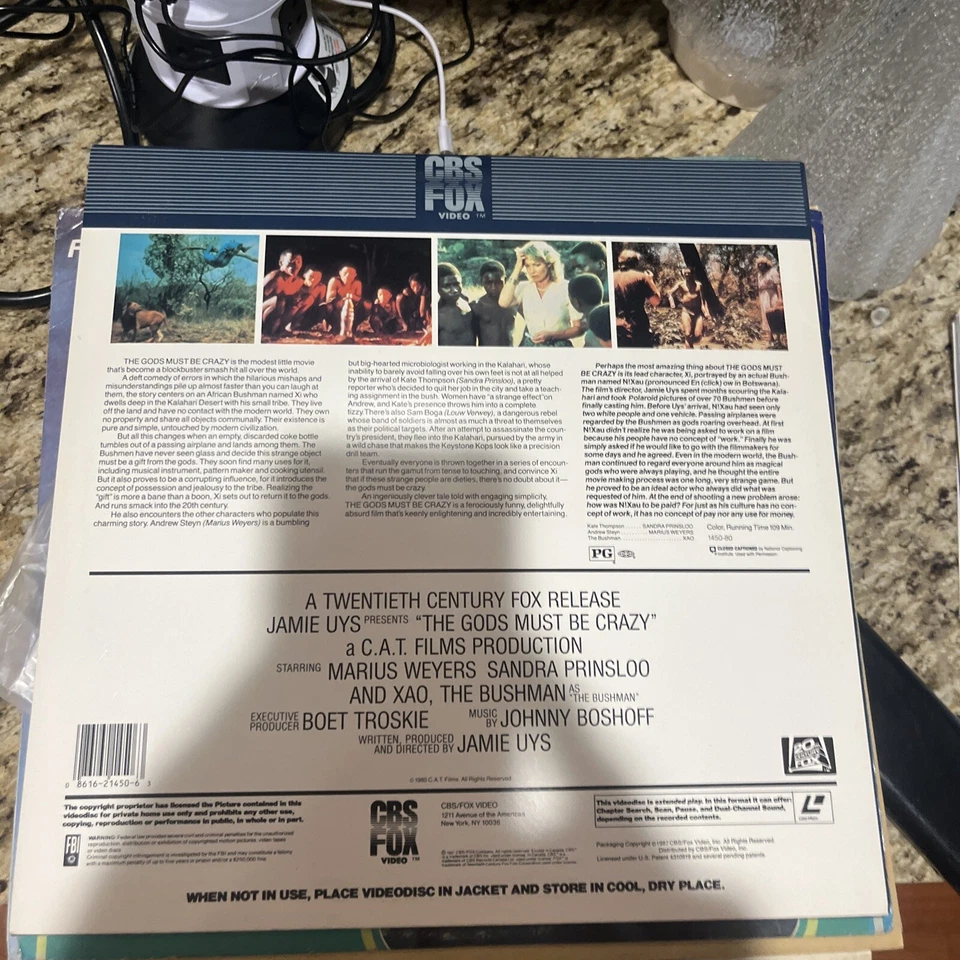 The Gods Must Be Crazy Laserdisc - Imagem 2 de 2