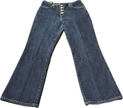 Vintage No Boundaries Y2K Straight Jeans Size 13 No Back Pockets Button Fly