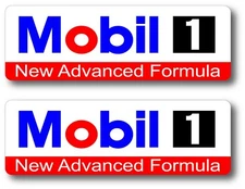 2X MOBIL 1 OIL RACING DECAL STICKER 3M VINYL VEHICLE WINDOW WALL CAR ONE DRAG