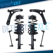 Front Struts w/Spring Control Arms Sway Bar Links for 2007  - 2012 Dodge Caliber
