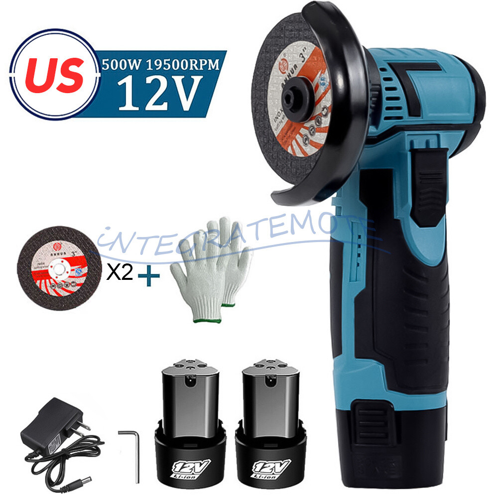 500W Angle Grinder Polishing Machine Brushless Cordless Cutter + 2 Batteries USA