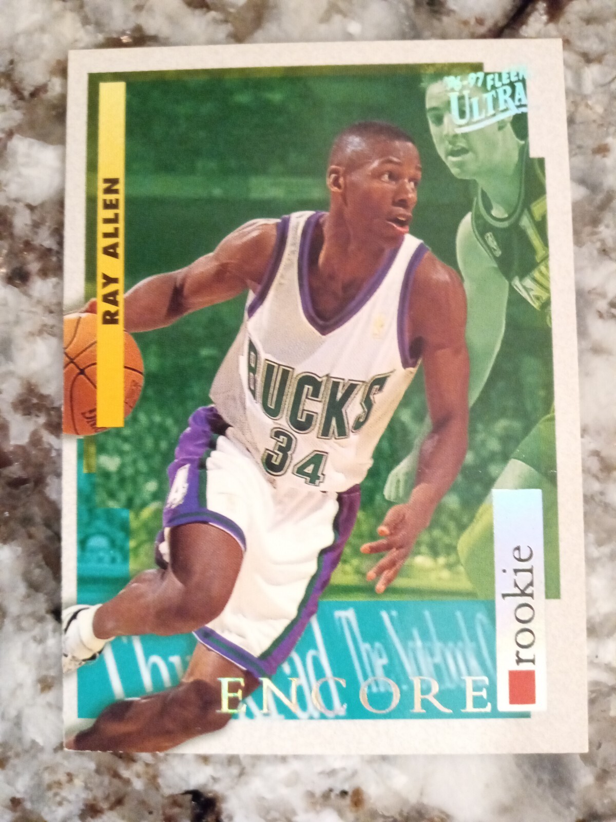 1996-97 Fleer Ultra Ray Allen Encore Rookie RC #265 Bucks HoF!! TOP 75!!