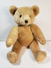 Vintage Pure Wool Teddy Bear - Unknown Maker - 18"