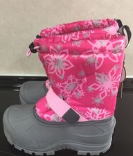 NORTHSIDE "Frosty" Youth Girl's Dark  Light Pink Insulated Snowboots Size 12