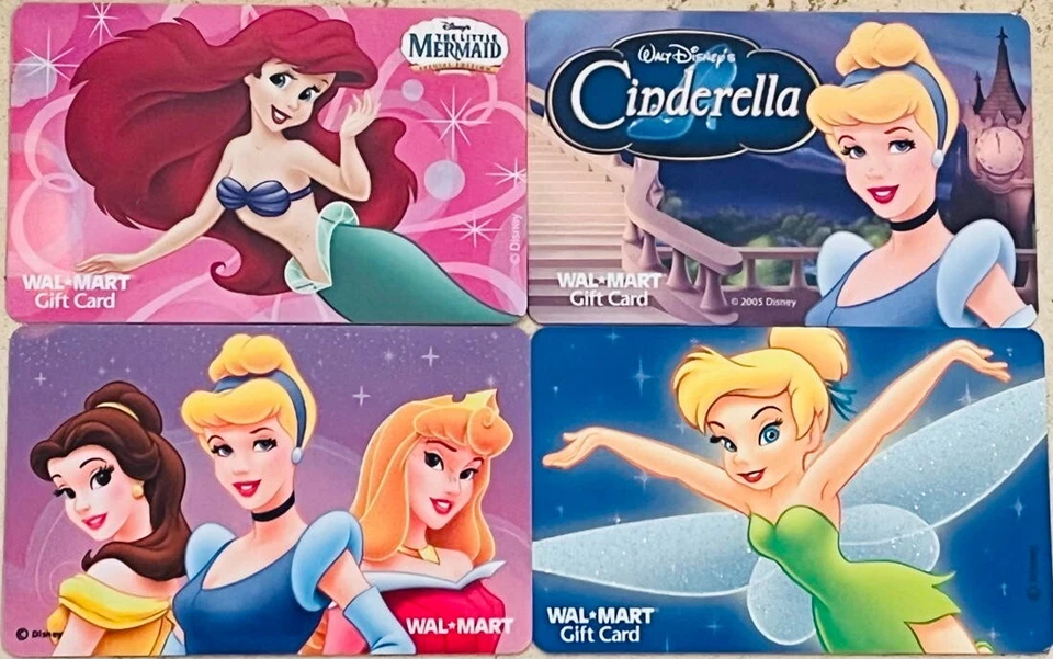 24 WALMART Gift Cards Disney Pooh Spidey Superman Barbie Nintendo Spongebob +++! - Image 4 of 4