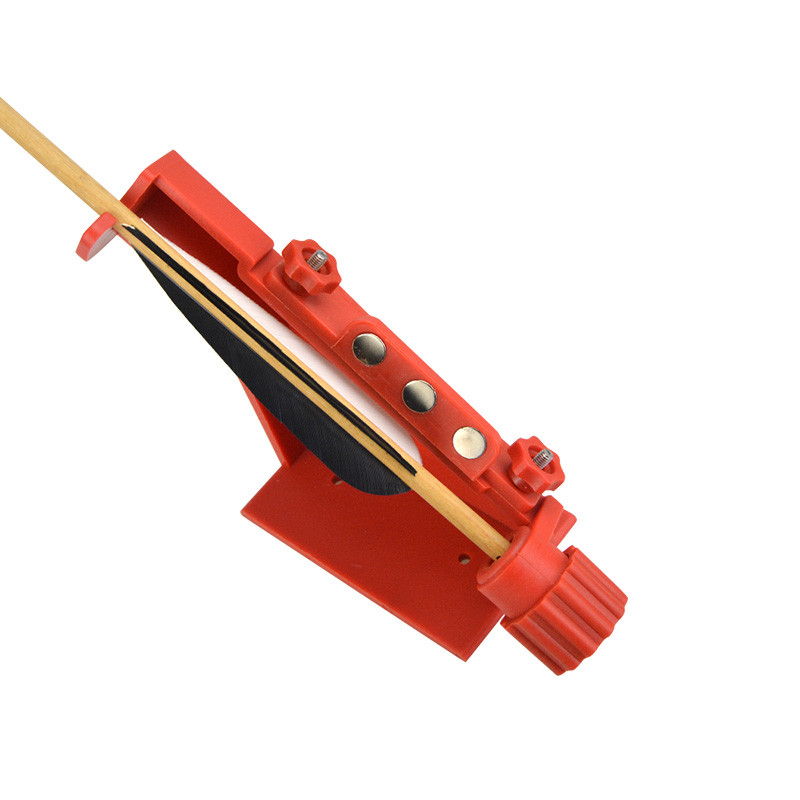 Pro Archery Fletching Jig 2 Clamp Straight Helical Feather Vanes Tool