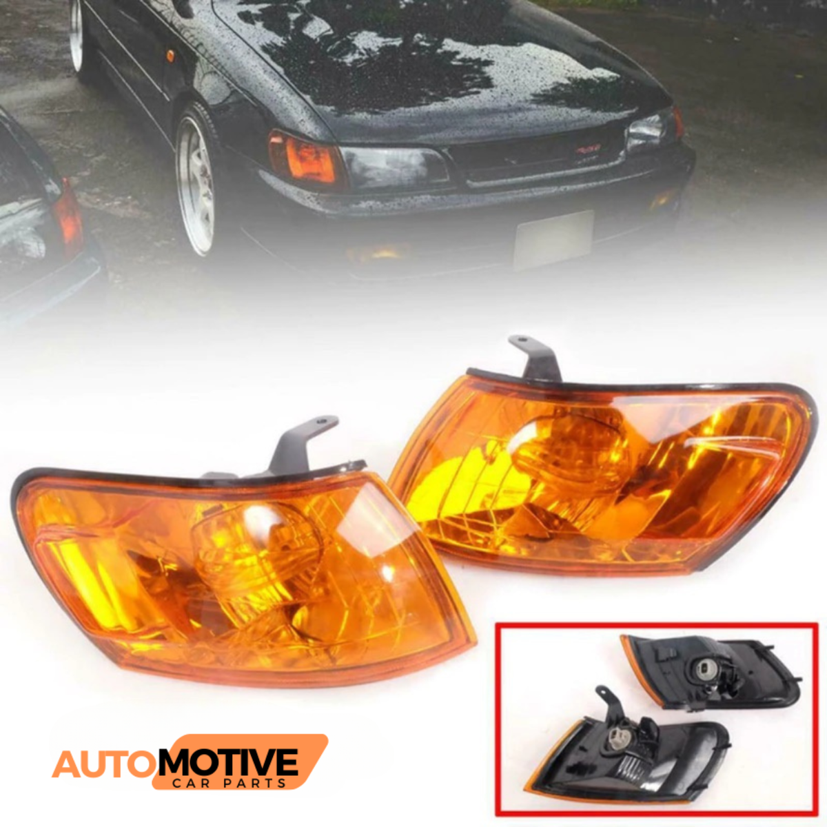 For 93-97 Toyota Corolla Yellow Corner Turn Signal Light Side