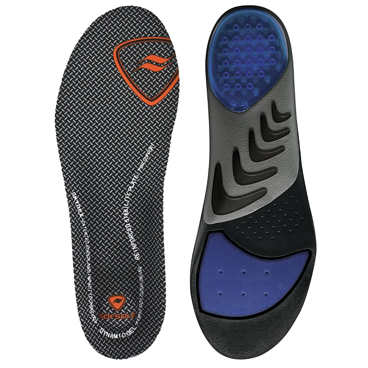 2 Pairs Sof Sole Men's Airr Orthotic Performance Insoles Rep