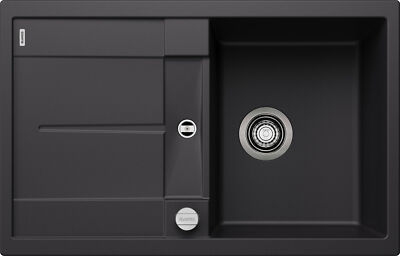 Blanco METRA 45 S Einbauspüle mit Exzenter Ablaufbedienung in Schwarz Matt ab 45