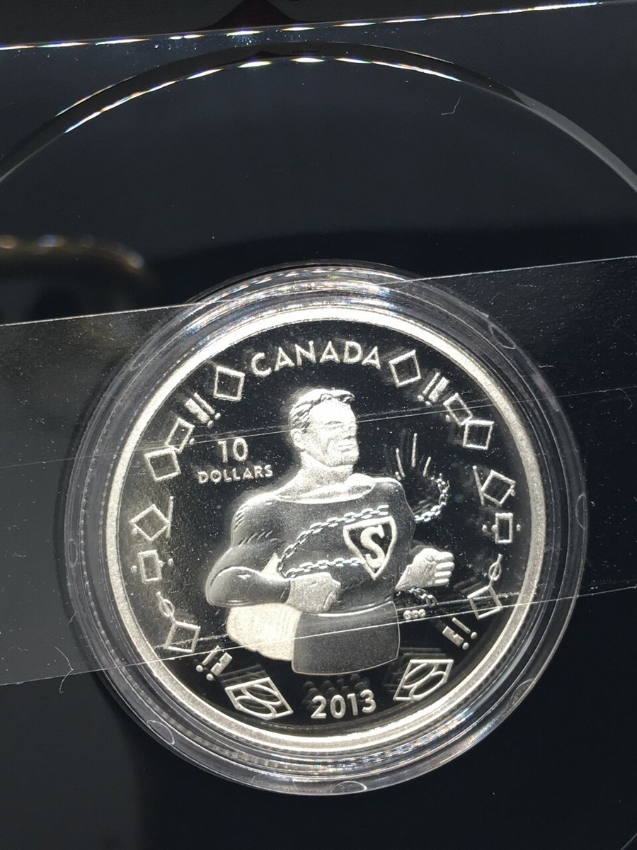 2013 Canada $10 Fine Silver Coin 75th Anniversary of Superman