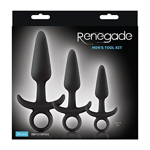 Renegade Men's Tool Kit Silicone Anal Plug Set Black 3 Sizes | eBay