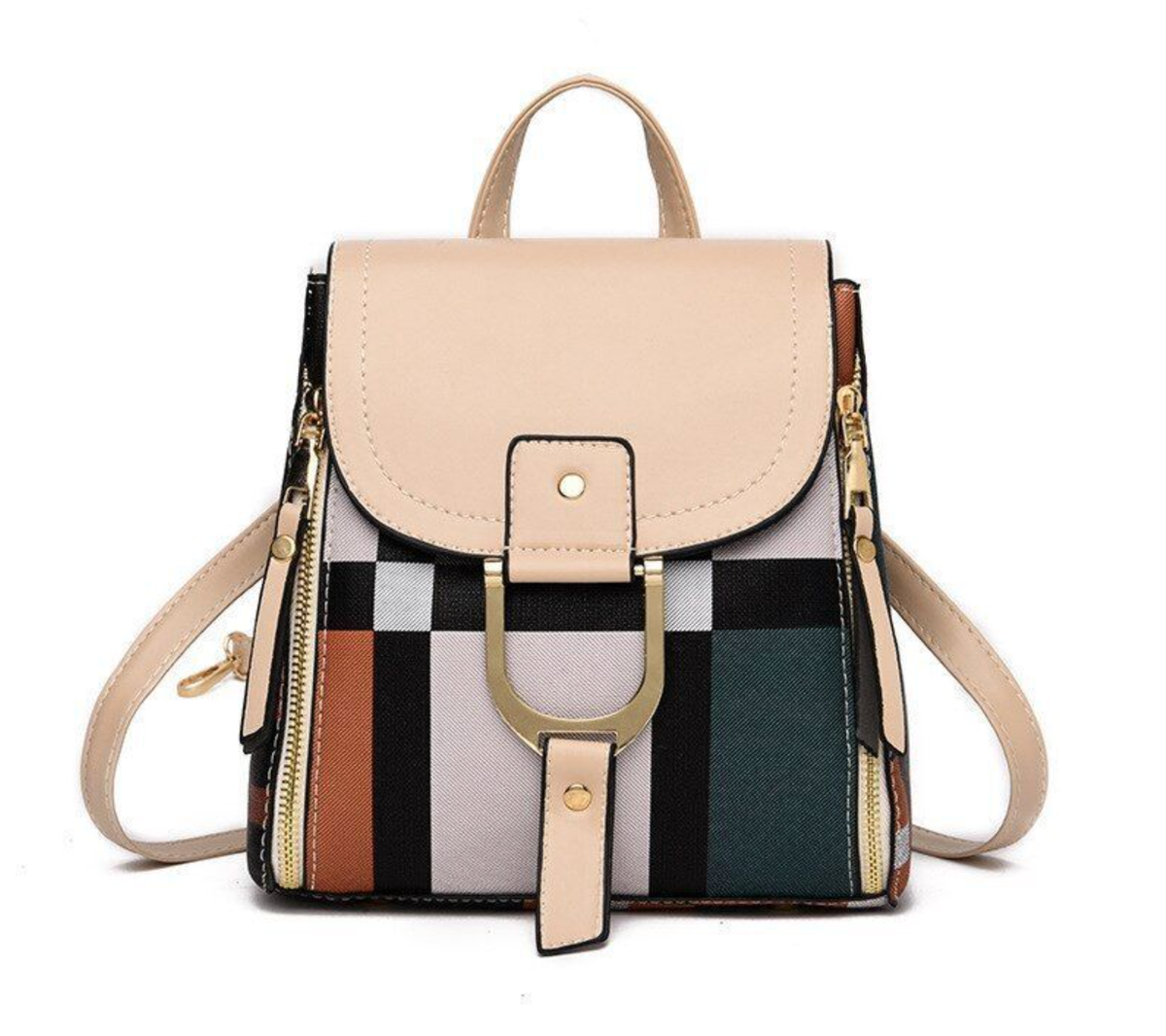 cream convertible backpack leather Gemini by White Elm Almond Almond | Aqua Lining while hands Clarks Cream Genuine Leather Convertible