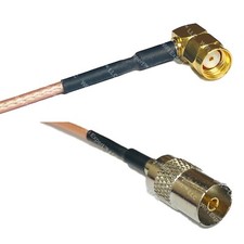 RG316 RP-SMA MALE ANGLE to DVB TV Pal Female RF Cable Rapid-SHIP LOT