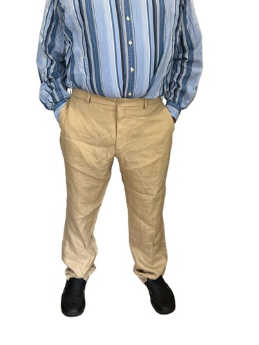 black shirt and tan pants