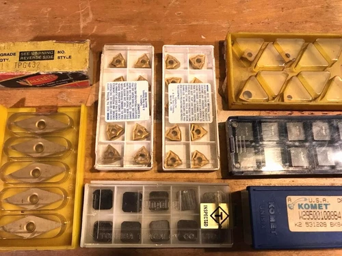 Carbide Insert Lot of Tool Holder inserts 66pcs. Valenite, Seco, Komet, Tungaloy