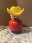 Vintage Fisher Price Little People Chunky 1990 Cowboy Western Red Figure