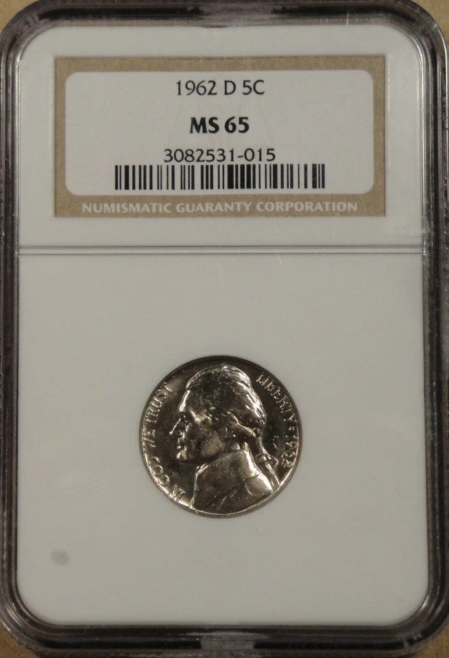 1962-D Jefferson Nickel 5c NGC Certified MS65 - Image 3 of 4