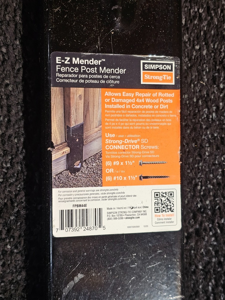 Simpson Strong-Tie 4 X 4 Wood Fence Post E-Z Reinforce Repair