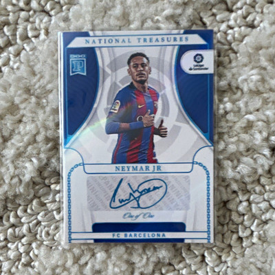 Panini National Treasures 2017 Neymar Jr Autogramm FC Barcelona La Liga NP SC-NE