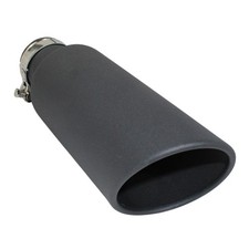 One Powder Coated Black Exhaust Tip 2.5 Inlet 4 Outlet 12 Long One Powder Coated Black Exhaust Tip 2.5 Inlet 4 Outlet 12 Long